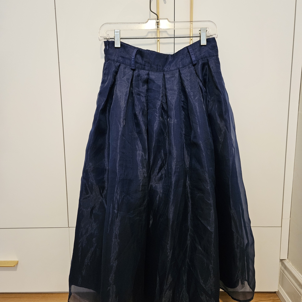 Chicwish Deep Blue A-Line Skirt